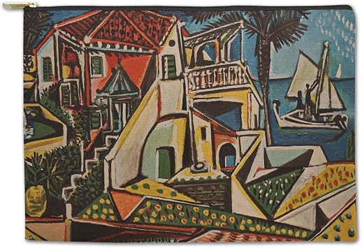 Mediterranean Landscape by Pablo Picasso Zipper Pouch - Large - 12.5"x8.5"