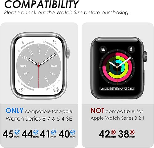 Miniatura 2 de Funda delantera y trasera, 2 en 1, impermeable, 360, de policarbonato y protector de pantalla de vidrio para iWatch SE, 6, 5 y 4 de 40mm, doble fila