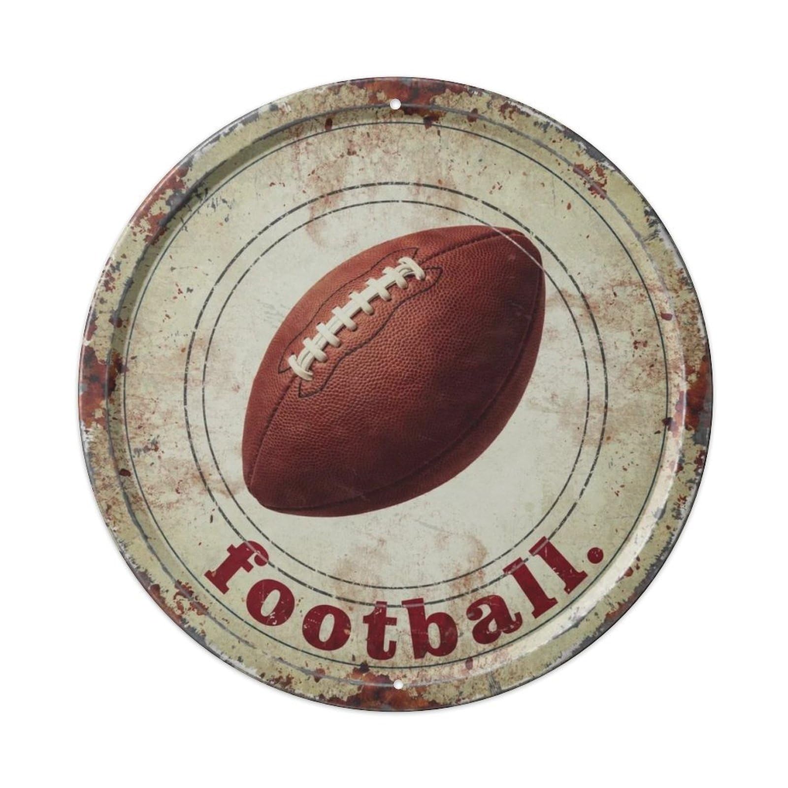Football Metal Tin Sign Plaque