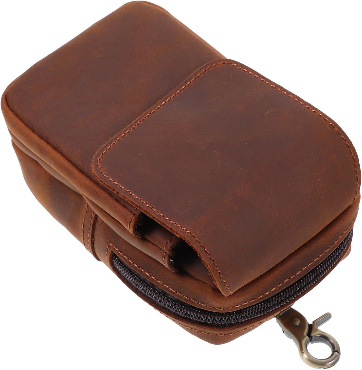 Balacoo Multifunctional Leather Waist Bag for Men Outdoor Cellphone Pouch Adjustable Phone Storage Bag for Travel