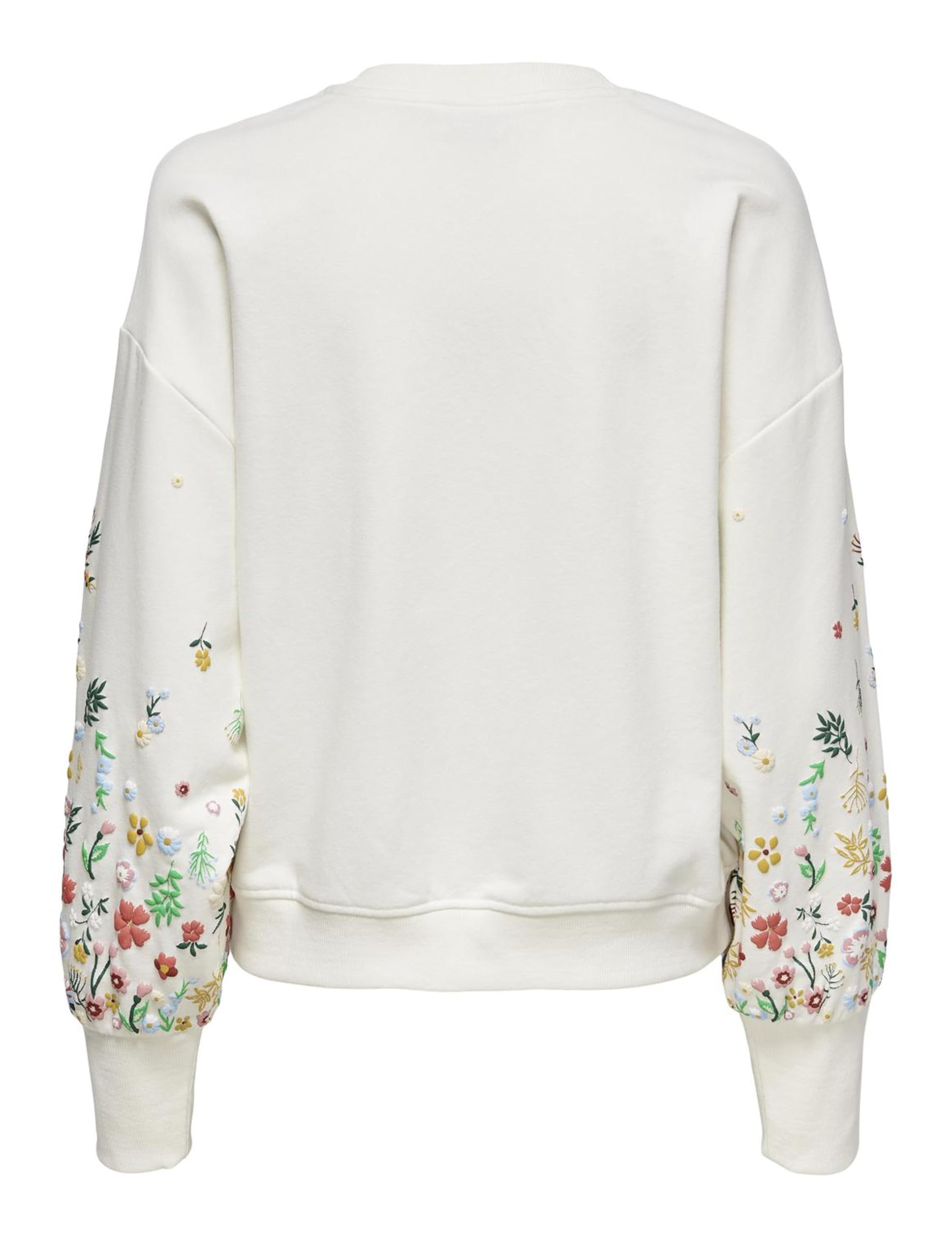 ONLY Bluza damska o normalnym kroju, okrągły dekolt, prążkowane mankiety, głęboko osadzone ramiona, Cloud Dancer 1, S