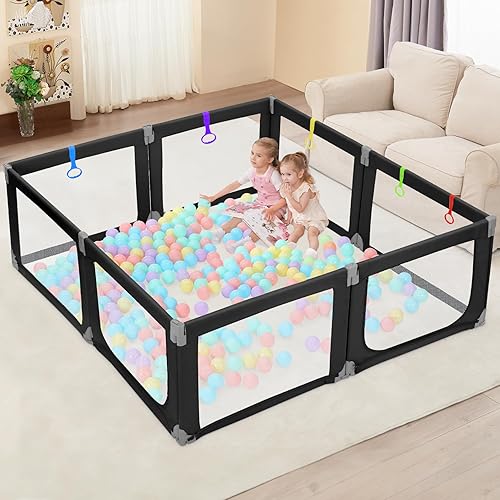 Miniatura 2 de Dripex - Corral plegable para bebés, portátil con antideslizante de doble succión y 5 asas, centro de actividades para interiores y exteriores,