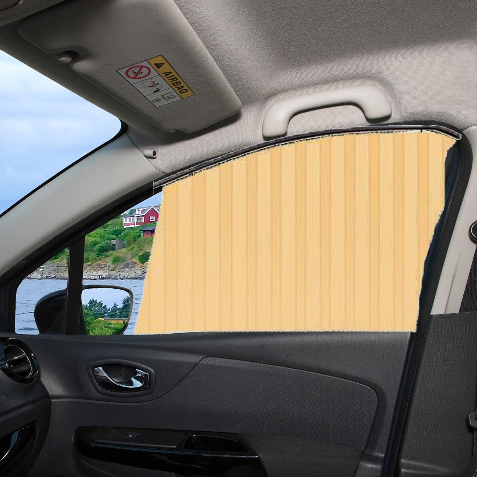 Persiane magnetiche per auto, protezione solare per finestrini laterali, per finestre, tende laterali auto, parasole – pieghevole per il viaggio su strada, per una forte luce solare per