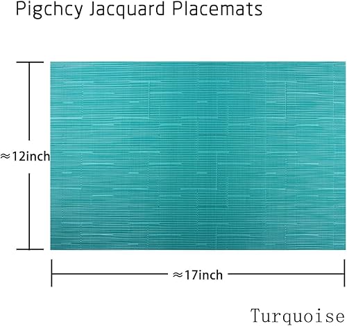 Miniatura 192 de PIGCHCY Juego de 6 manteles individuales beige de vinilo PVC duraderos para mesa de comedor, manteles individuales resistentes al calor, Beige -