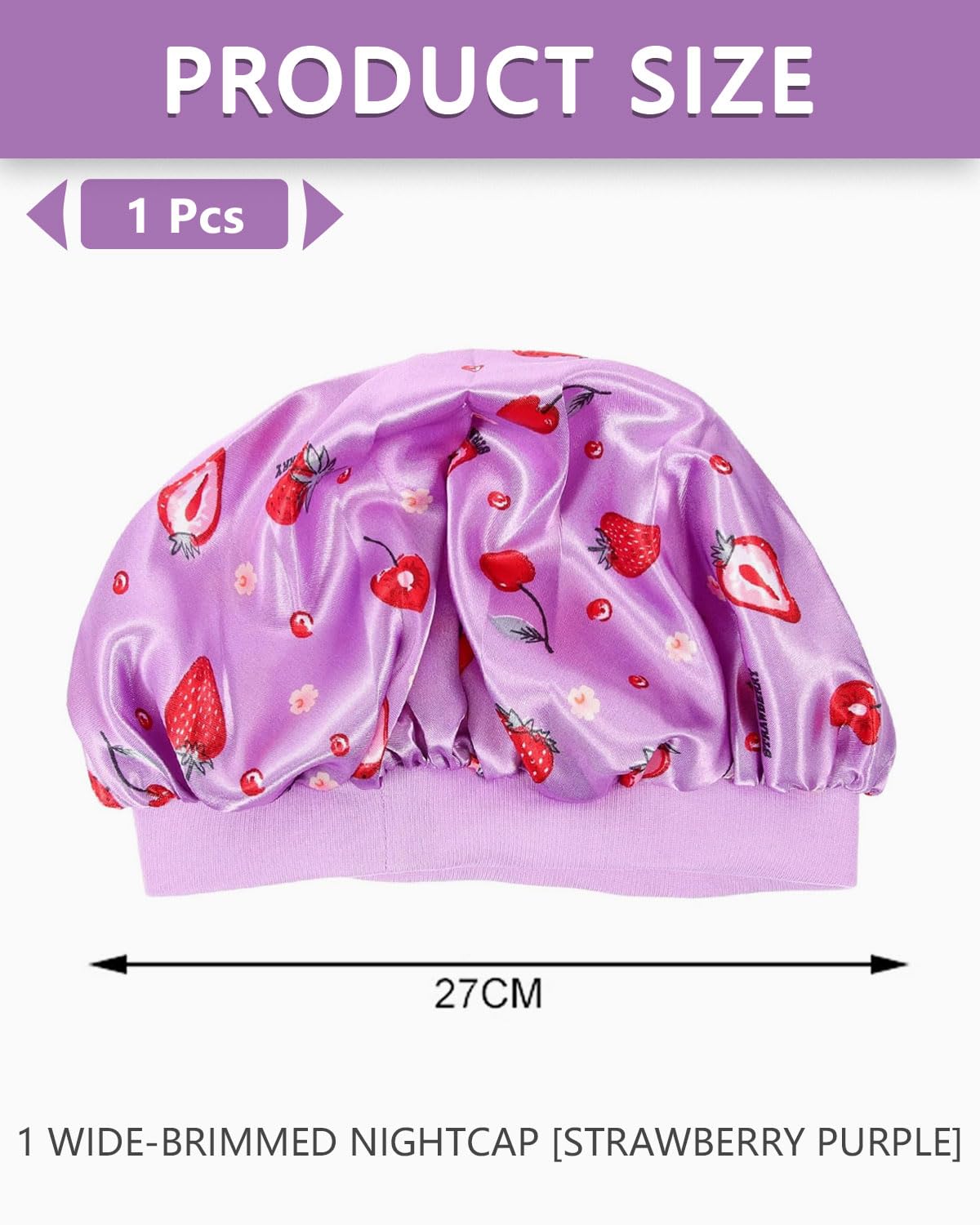 Kids Satin Bonnet, Silk Bonnet for Sleeping Wide Band Silk Sleep Cap for Curly Natural Hair