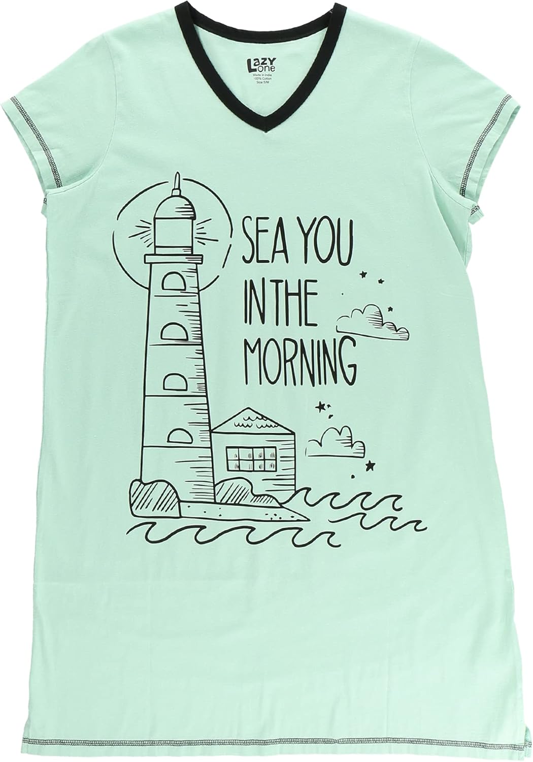 Lazy One Women's Nightgown, Funny V-Neck Sleep Shirt for Women, Novelty Pajama Shirts - Image 3