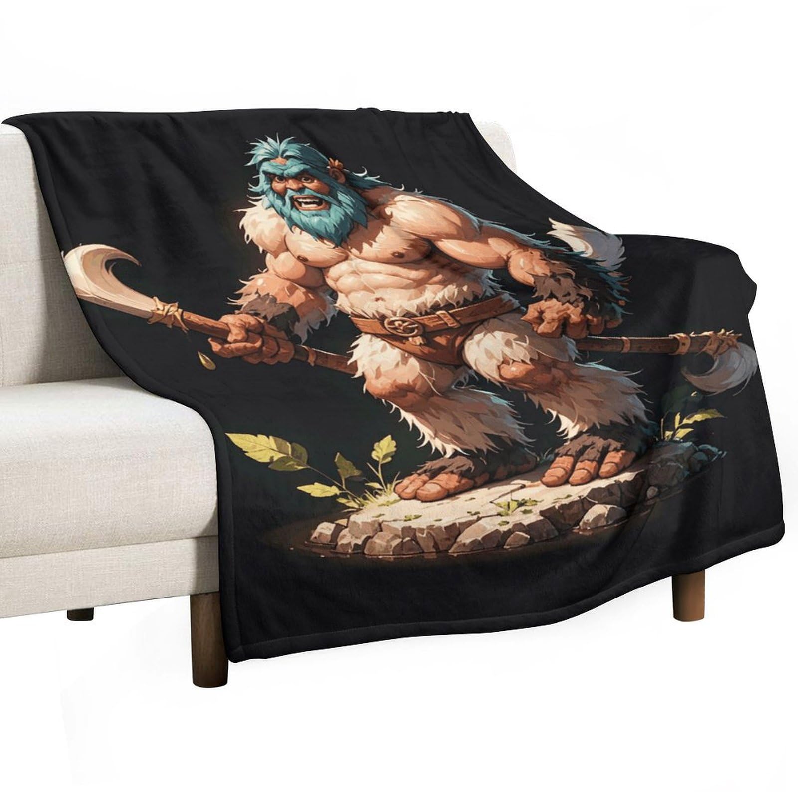 Couverture polaire douce Sasquatch pour cocooning sur canapé et soirées détente au lit