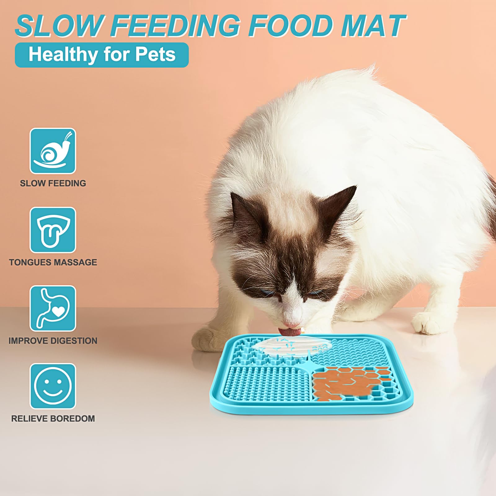 Leckmatte Für Hunde & Katzen 2 Stück - Mit Saugnäpfen, Silikon, Gegen Langeweile & Angst