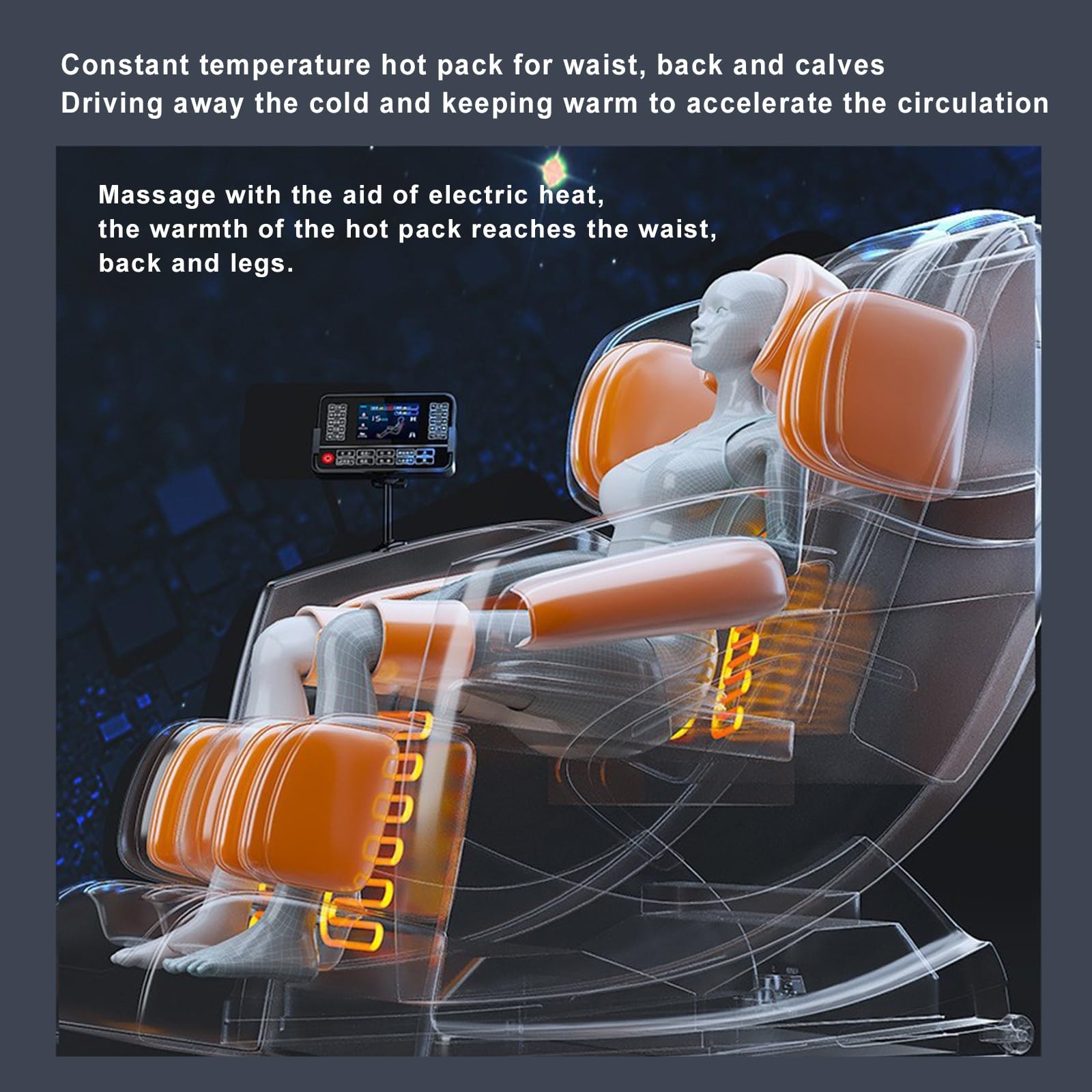 2025 Fauteuil De Massage Complet,4d Shiatsu Avec Chaleur Fonction Bluetooth Soulage Les Maux De Dos IdéAl Pour Le Bureau Et La Maison