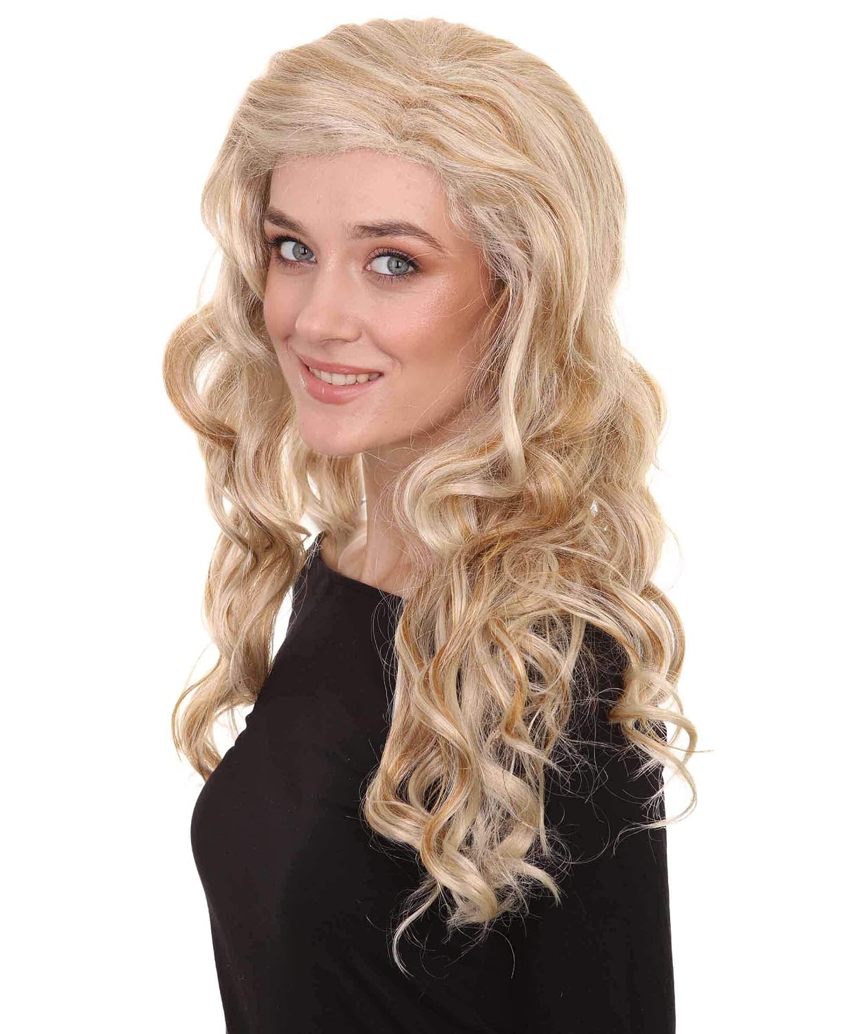 HPO Adult Women's Blonde Sultry Deluxe Wig, Perfect for Halloween