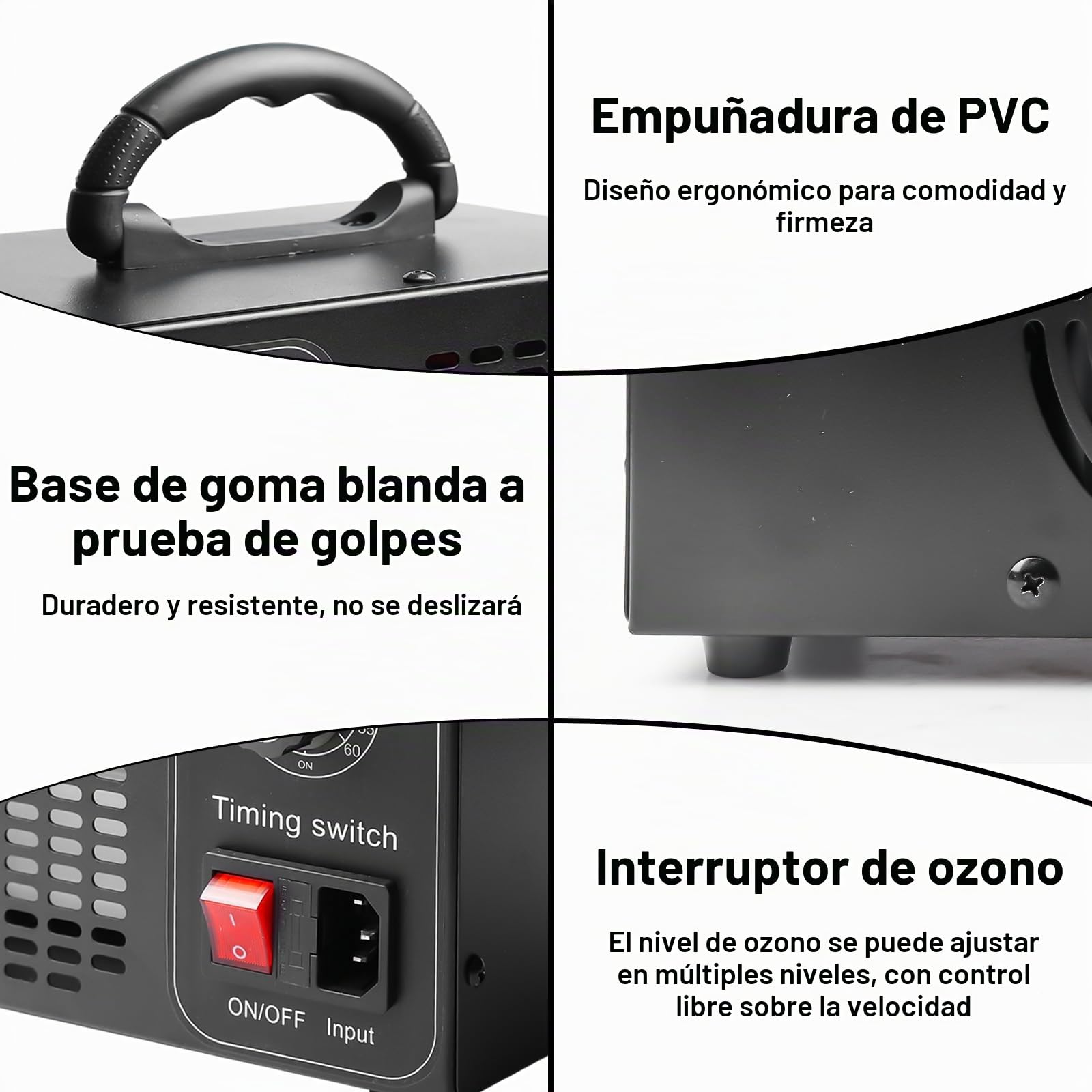 Generador de ozono 60000 mg/h: dispositivo de ozono características eficiente purificador de aire de ozono desinfección, función de purificador de aire automático de ozono industrial, temporizador
