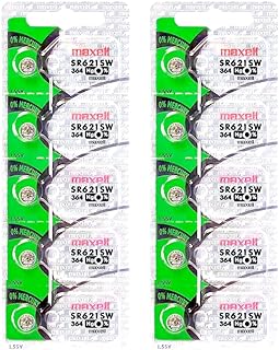 10 Pack Maxell 364 SR621SW Silver Oxide Hologram Batteries