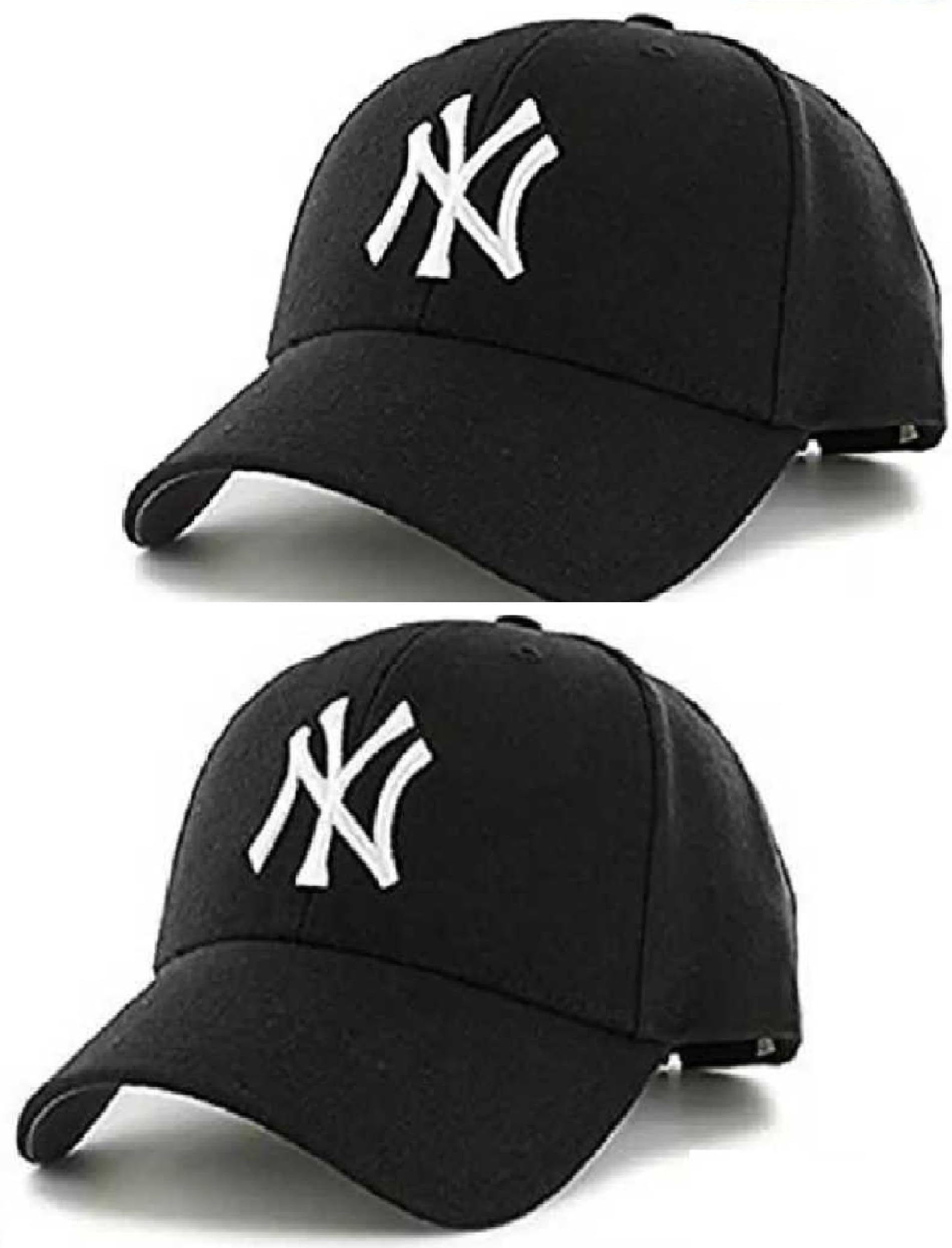 Unisex Ny Baseball Cap - Comfortable Adjustable Cap with Stylish Design - Sports & Cricket Cap for Summer - Black