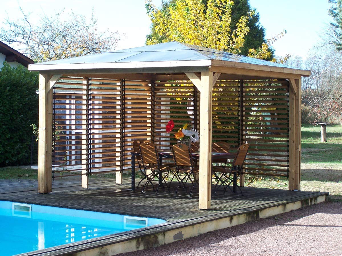Abri De Piscine 14,36 M² Bois - THB 3535.VV