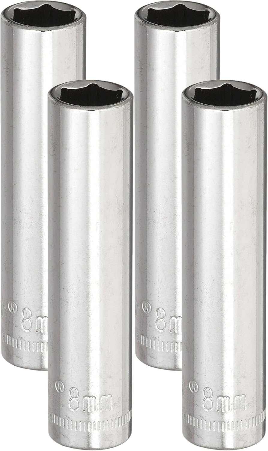Crescent 1/4" Drive 6 Point Deep Metric Socket 8mm - CDDS15N (Pack of 4)