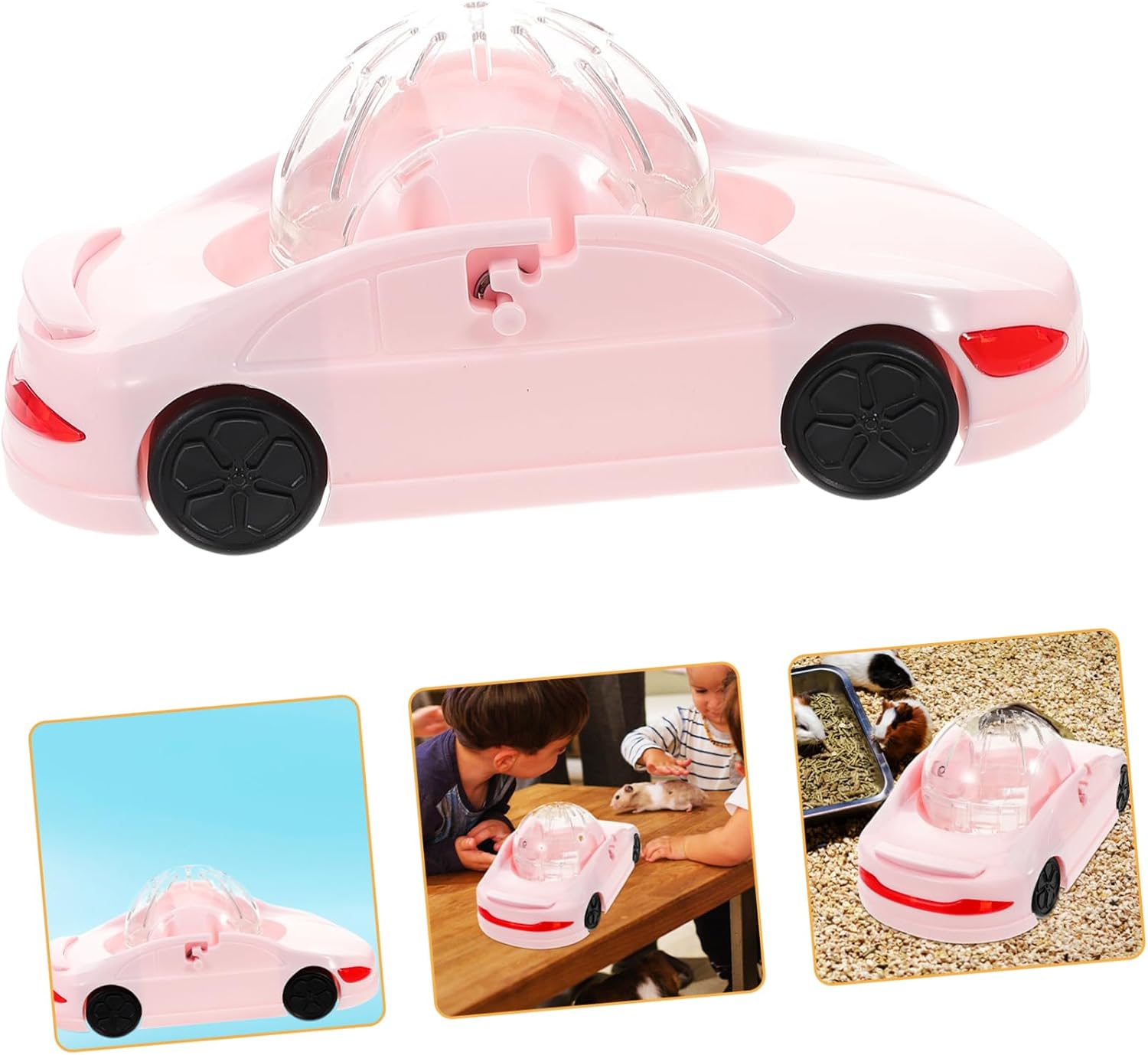 UKCOCO Car Shaped Pet Exercise Wheel for Hamsters Detachable and Breathable Design for Comfortable Aerobic Activity Modes for Gerbils Mice and Small Animals