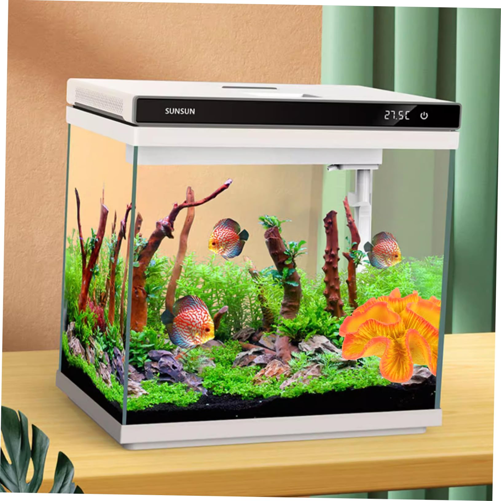 Kisangel Decoración De Acuario De Coral Artificial Estatua De Coral Imita El Paisaje Marino Accesorio para Peceras y Acuarios De Agua Dulce y Salada