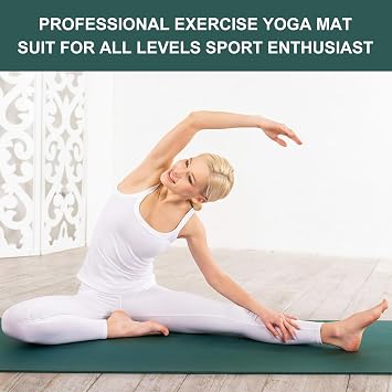 Funtery 3 mm Thin Yoga Mats Bulk, 68 x 24 in