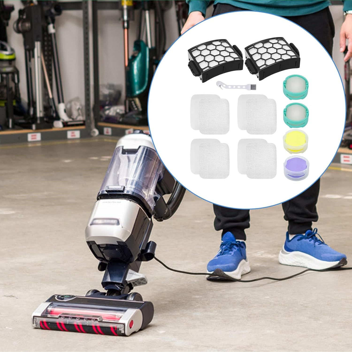 UV900 Replacement Filter Kit for Shark UV900 Performance Plus Lift-Away Upright Vacuum, Includes 2 Filters, 4 Foam & Felt Filters & 4 Odor Neutralizer Cartridges