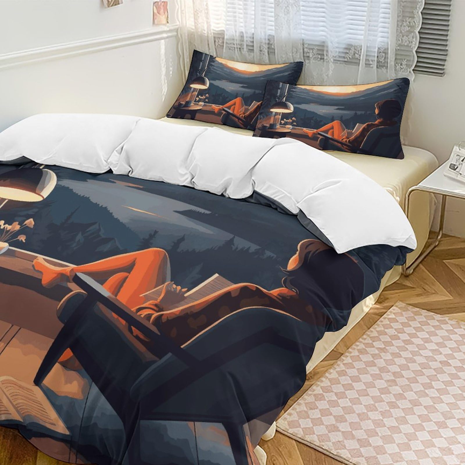 Housse de couette 218x178 cm avec zip pour éliminer les couettes qui glissent et simplifier le lit