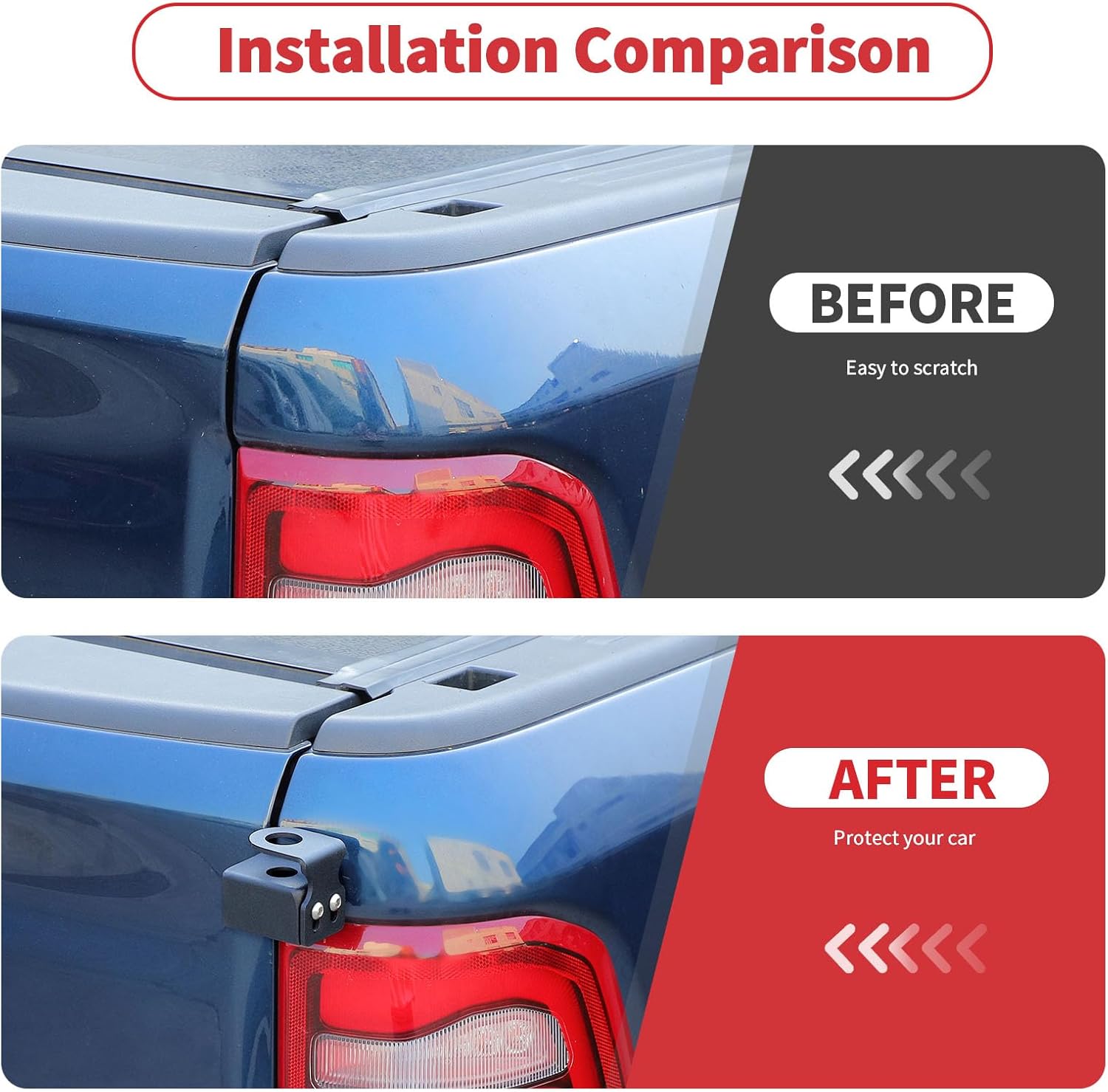 Linskip Heavy Duty CB Antenna Mast Mount Compatible with 2018-2023 Dodge RAM, Tailgate CB & Whip Bracket for RAM Exterior Accessories(Passenger Side)