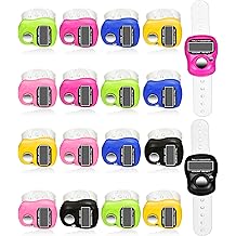 Tatuo 18 Pieces Hand Tally Counter 5 Digital Finger Counter Clickers Resettable Lap Handheld Mechanical Number Click