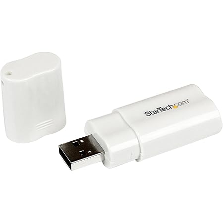 StarTech.com USB to Stereo Audio Adapter Converter ICUSBAUDIO, White, One Size