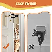 Vista 8 de TGIOW Pestillo de Puerta para Gatos, 1 Pieza Tope de Puerta para Gatos Pestillo de Puerta para Mascotas para Mantener a los Perros Fuera de la Caja