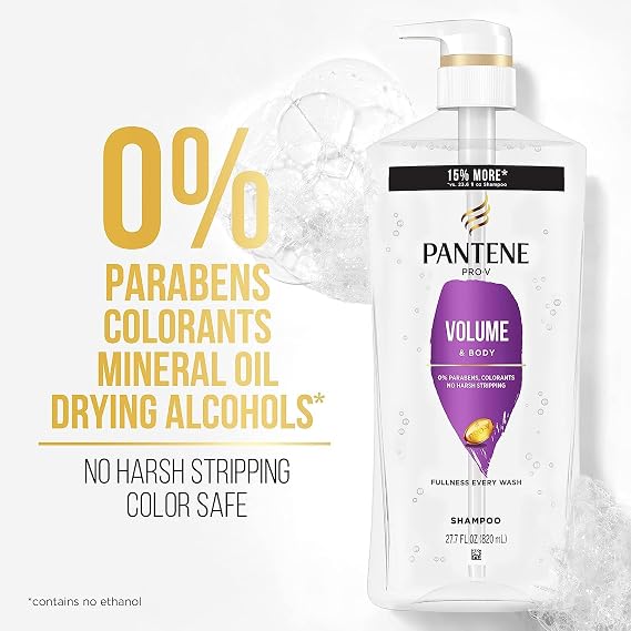 Pantene Shampoo, Conditioner and Hair Treatment Set, Volume & Body for Fine Hair, Safe for Color-Treated Hair