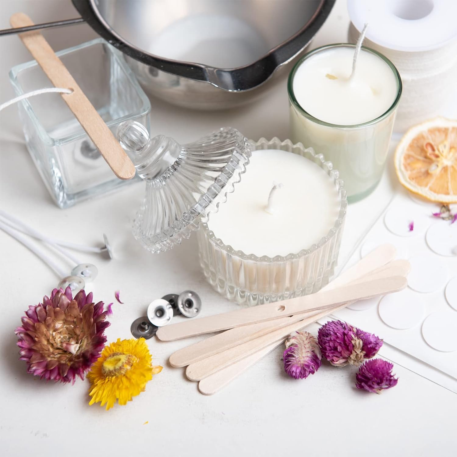 Mèches De Bougies, 100 Piècesmèches De Bougies Sans Fumée En Coton