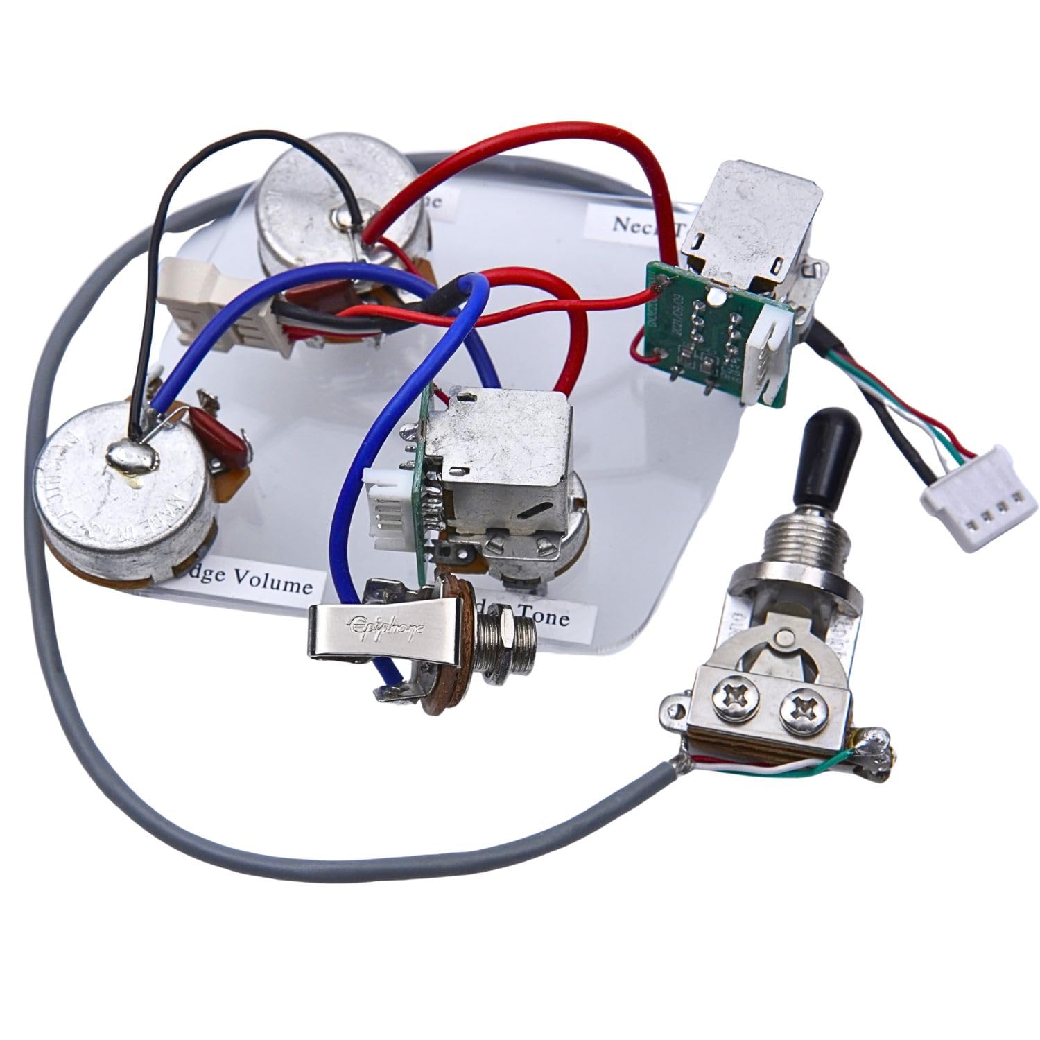 Photo 1 of 1 Set ZIFLUX Loaded Pre-wired Pro Bucker Wiring Harness Prewired Push Pull Switch Potentiometers Kit For LP SG DOT Electric Guitar Les Paul Wiring Harness Standard Series Gold Jack