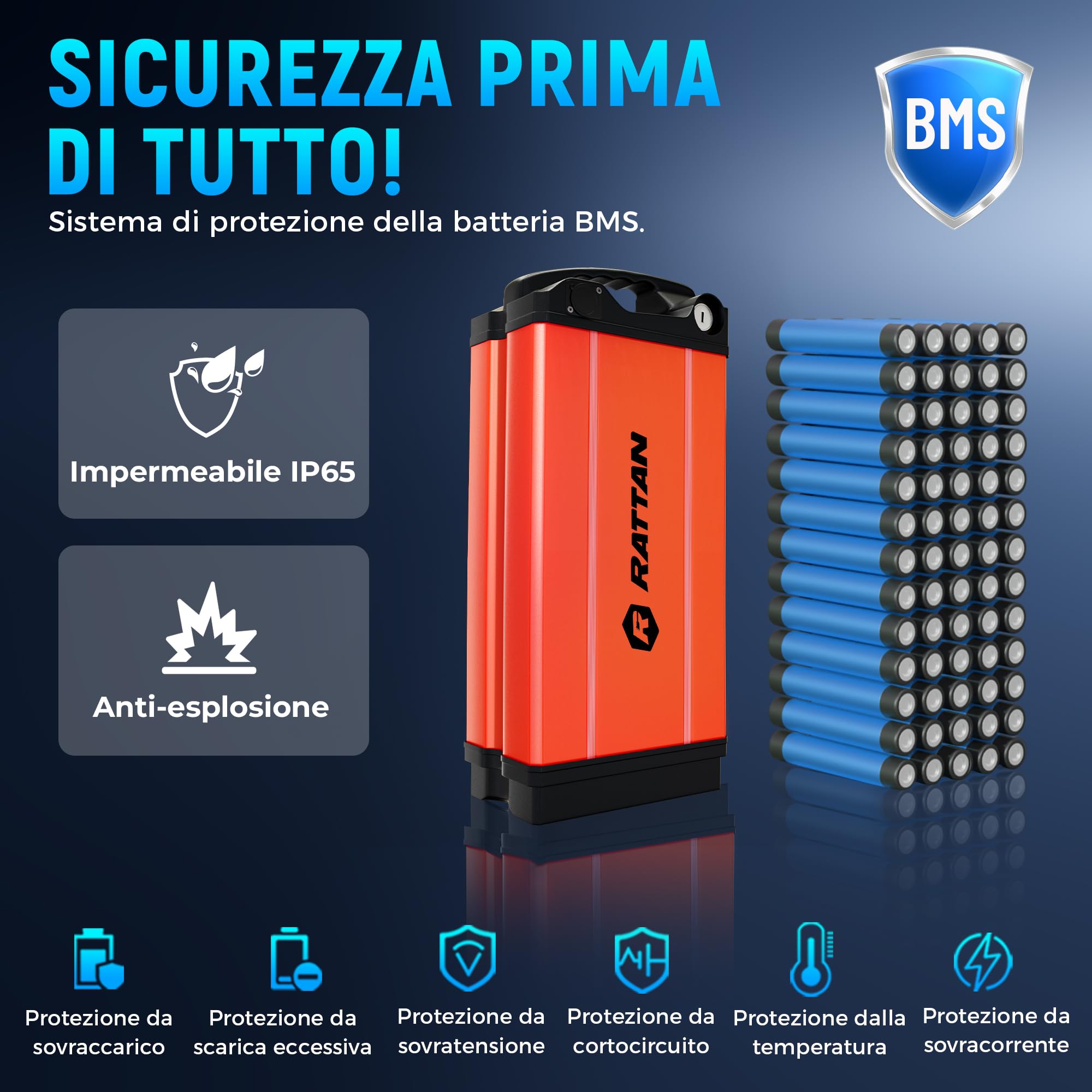 Rattan LM/LF PRO/Ultra Bicicletta Elettrica Pieghevole per Adulti, Batteria Rimovibile 48V 40,5Ah/18Ah 1944Wh/864Wh, Autonomia 195 km /120 km, 2 Posti
