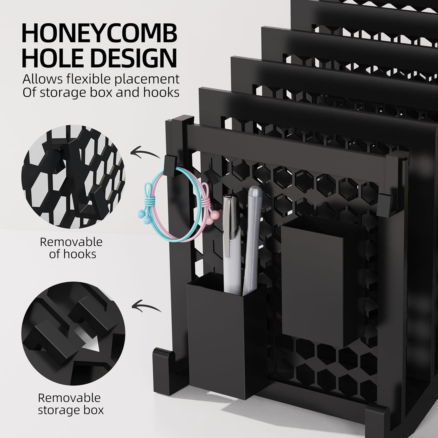 File Organizer for Desk, 3-Section Vertical File Holder, Black image 4