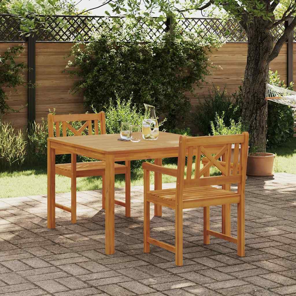 Salon de jardin 3 pièces en acacia pour vos petits déjeuners au balcon