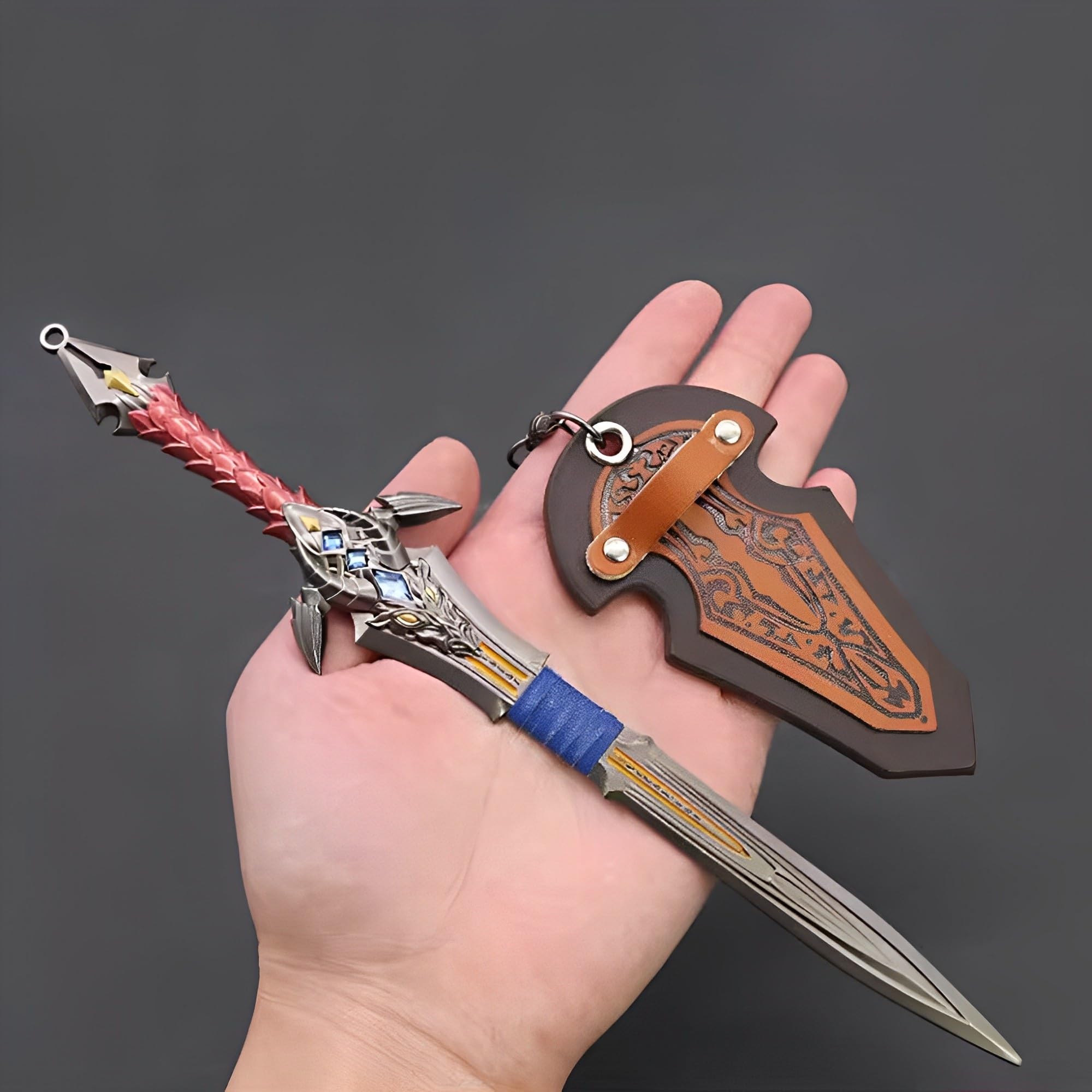Figurine Anime, Modelli in Miniatura di Personaggi Giochi Fantasy con Supporti, Ashbringer, Frostmourne, Gorehowl