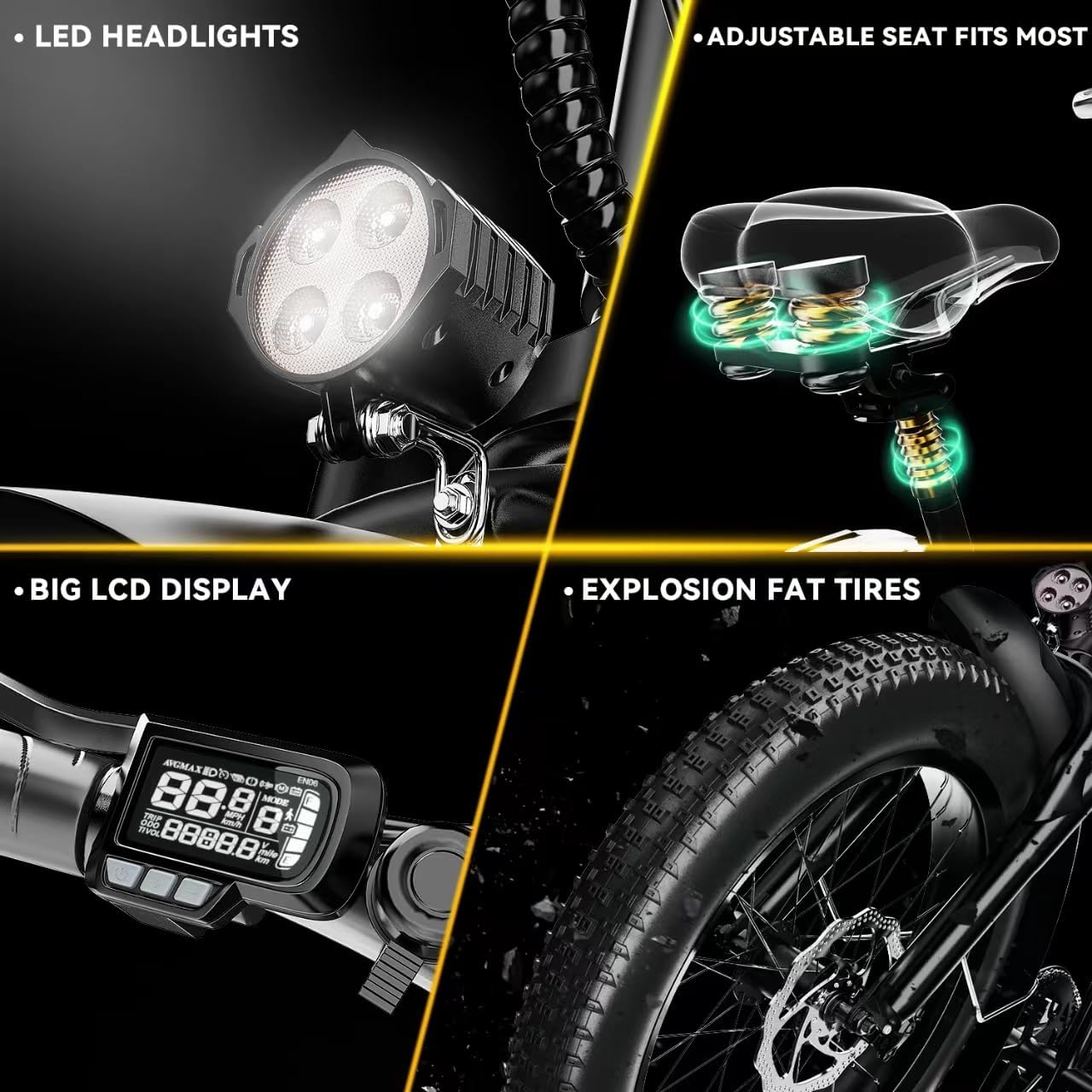 Adjustable seat with springs for comfort