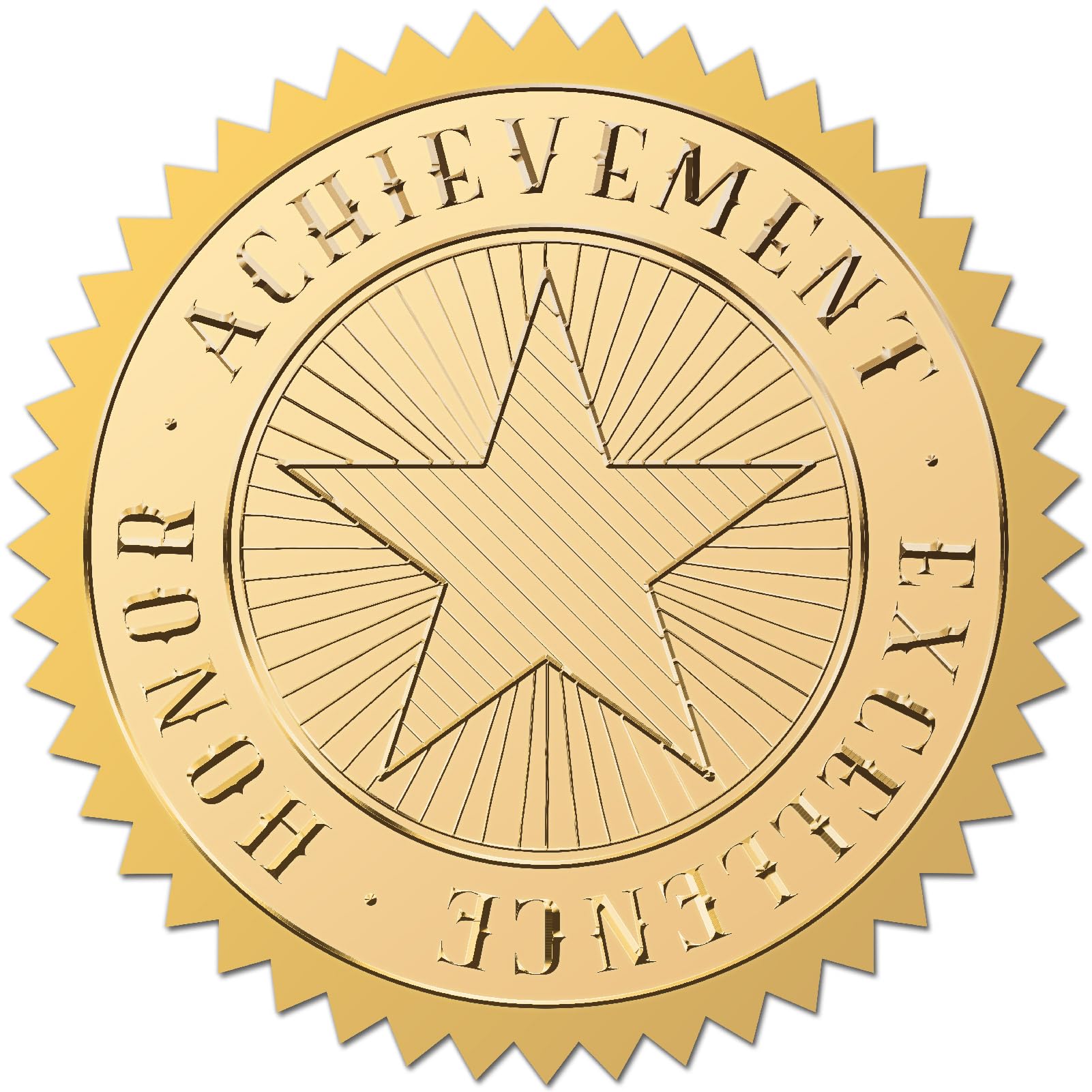 CRASPIRE 100PCS Sigilli in lamina d'oro in rilievo certificato autoadesivi adesivi per la decorazione della medaglia, certificazione (orecchie di grano e stella