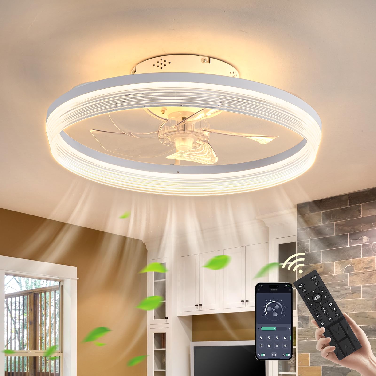 Ventilatore da soffitto con telecomando Ventilatore da soffitto a LED dimmerabile | Leroy Merlin