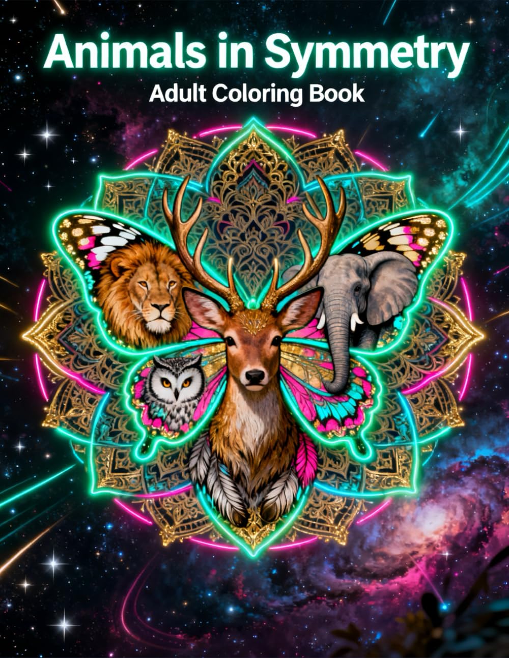Animals in Symmetry: A Stress-Relieving Adult Coloring Book Featuring Intricate Symmetrical Animal Designs (Symmetry Art: Adult Coloring Series)