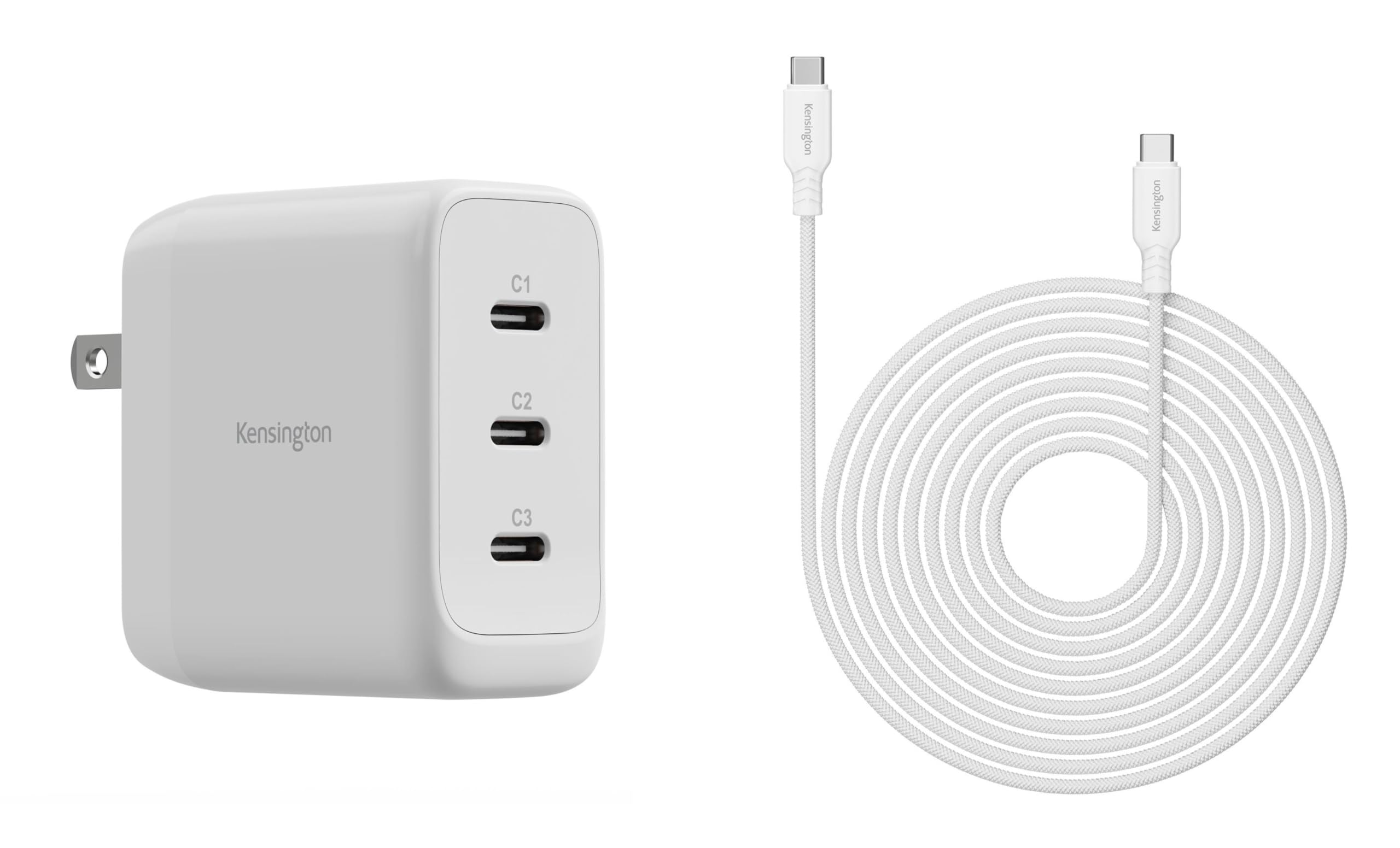 70W USB-C GaN Power Adapter and 3 Port Charger K38101NA by Kensington – Commercial Grade