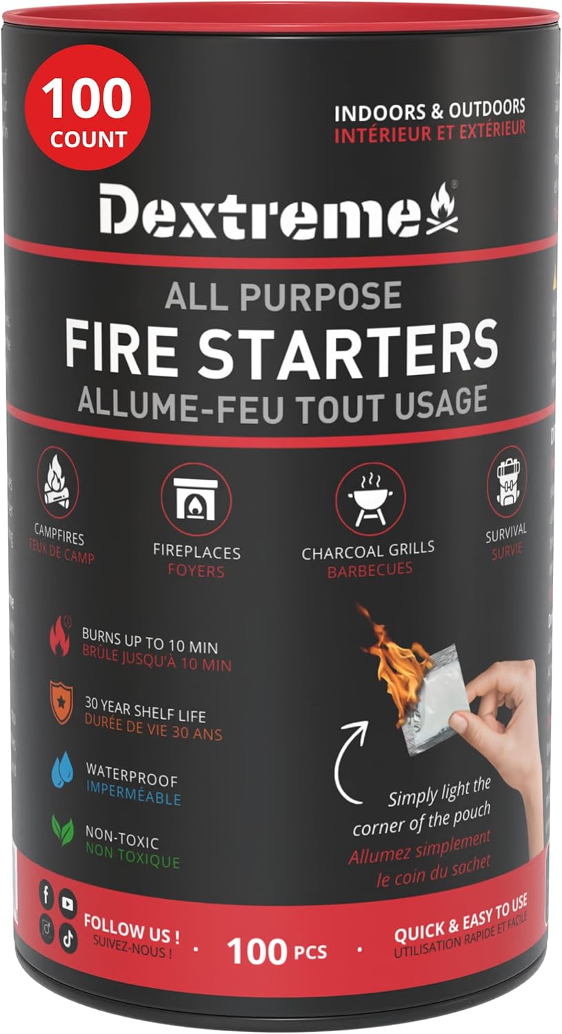 Dextreme Quick Instant Fire Starter - Waterproof 100 Pcs