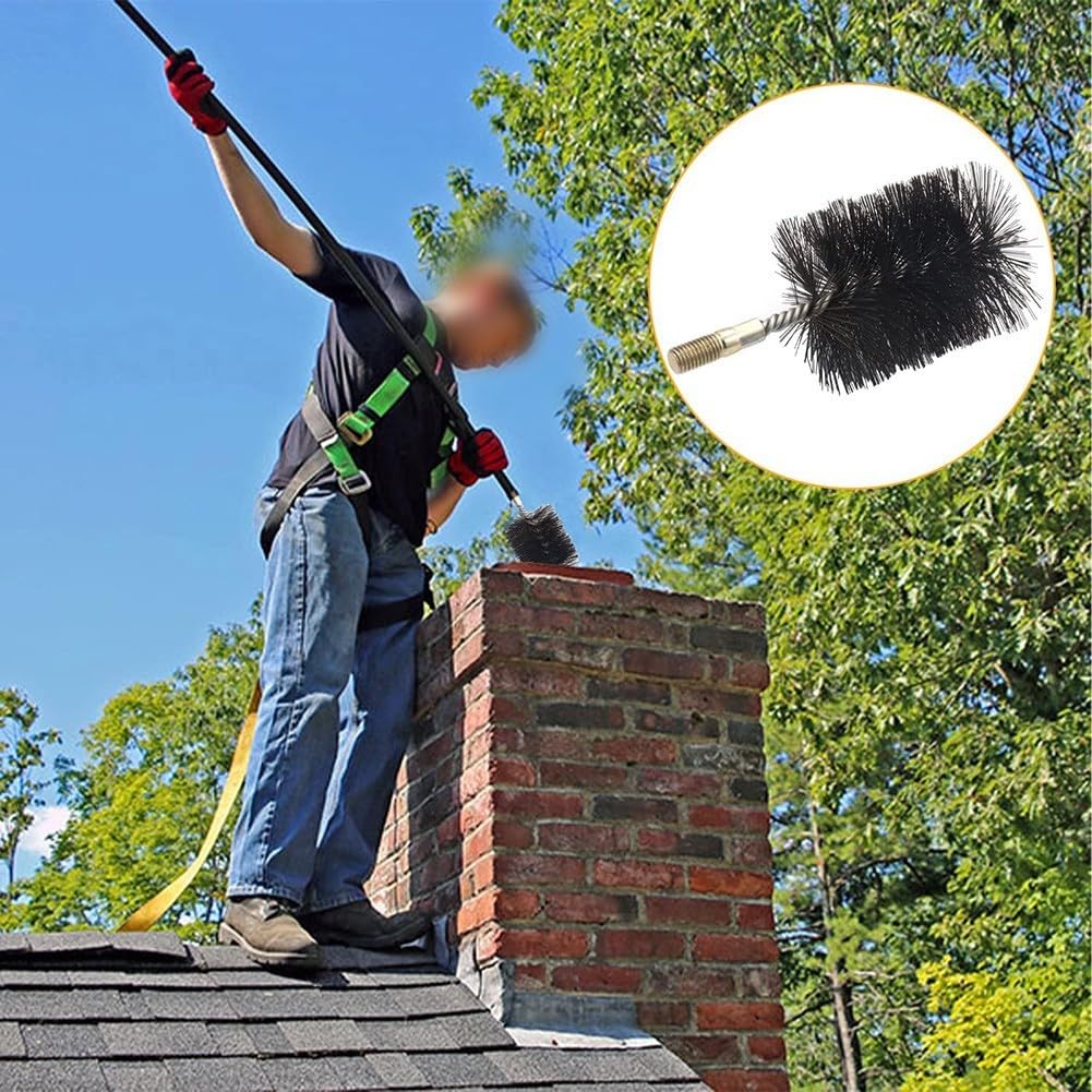 Kaminbürste Mit Stahldraht – 120 Mm Ø, Hitzebes Produktbild-Vorschau 2