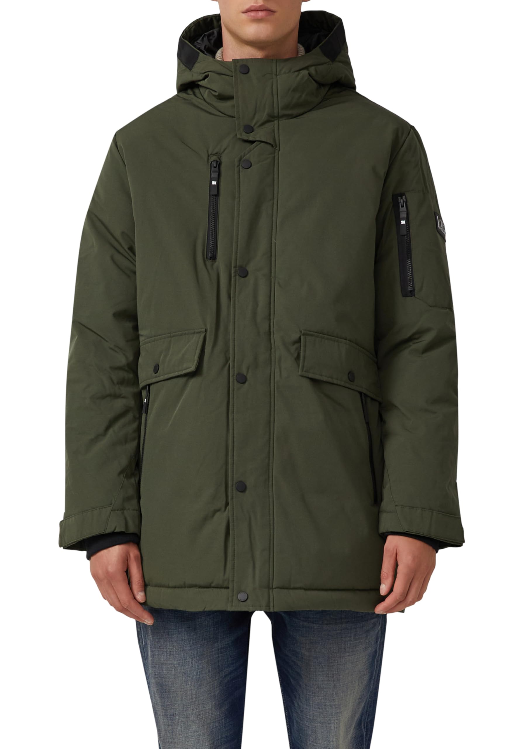 s.Oliver Wasserabweisender Parka mit Kapuze und sportiven Details