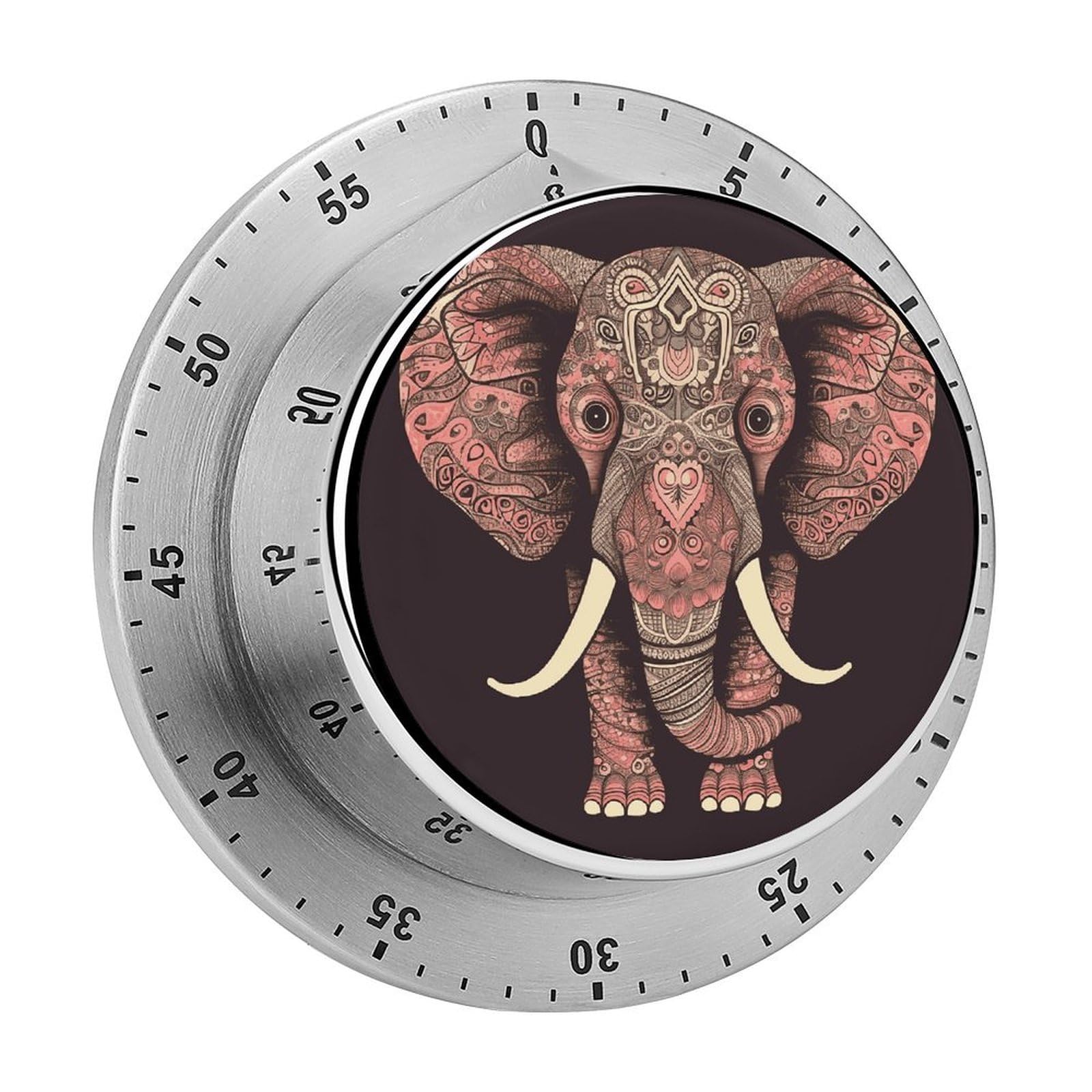 Temporizador de cocina de 60 minutos mecánico y magnético, reloj con alarma fuerte de elefante