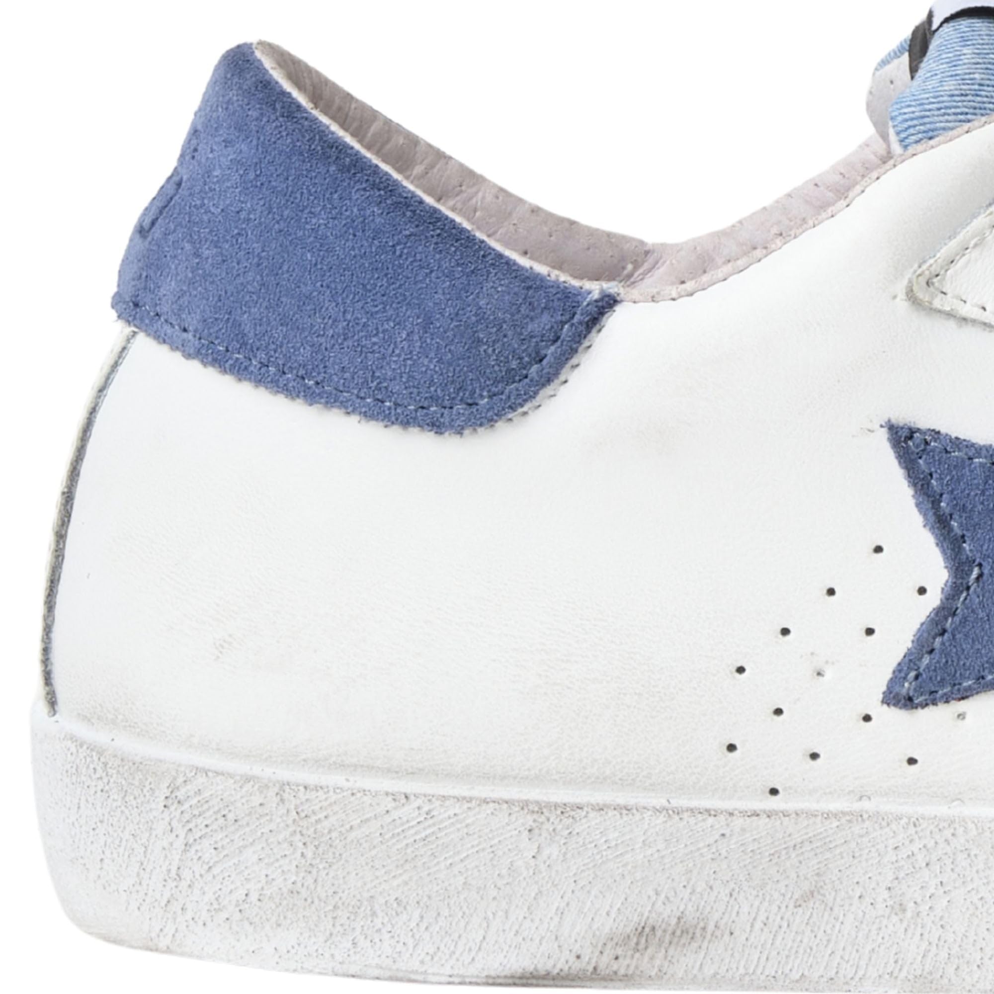 2Star Scarpe Prime Star Sneakers Casual Uomo Pelle Bianco/Blu 44