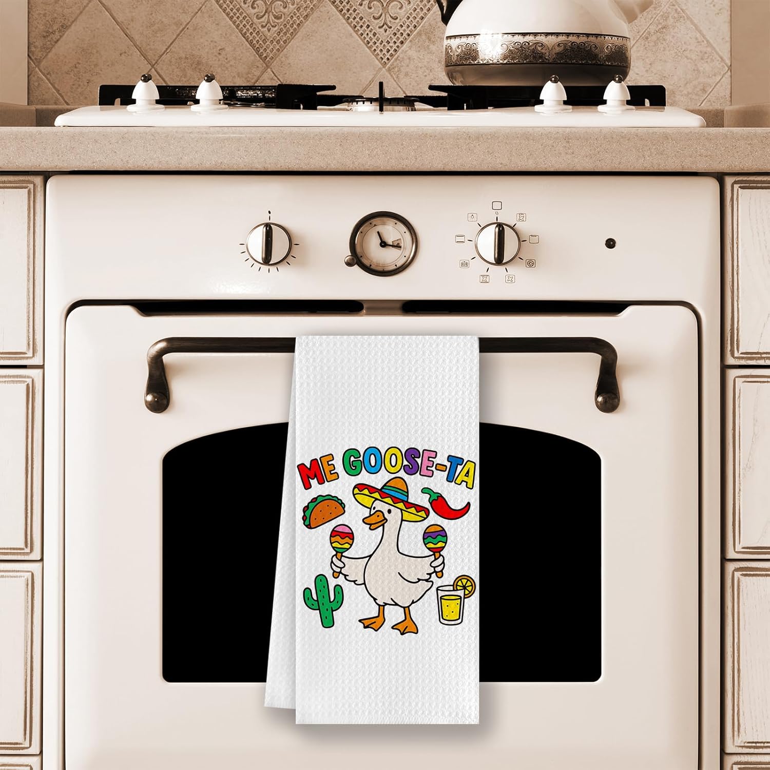 Funny Goose Mexican Kitchen Dish Towels, Mexican Taco Lovers Gifts for Women,Fall Hand Tea Towels for Kitchen Dining Room Decor,16x24 Inches - Image 4