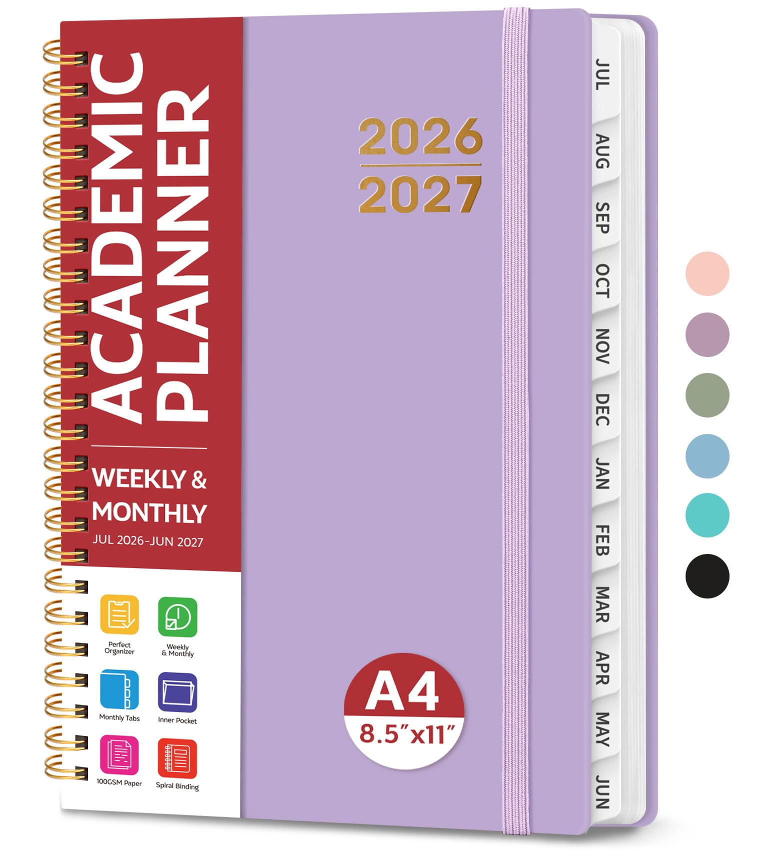 Taja Planner 2026-2027, Jul 2026-Jun 2027 Monthly & Weekly Calendar Book