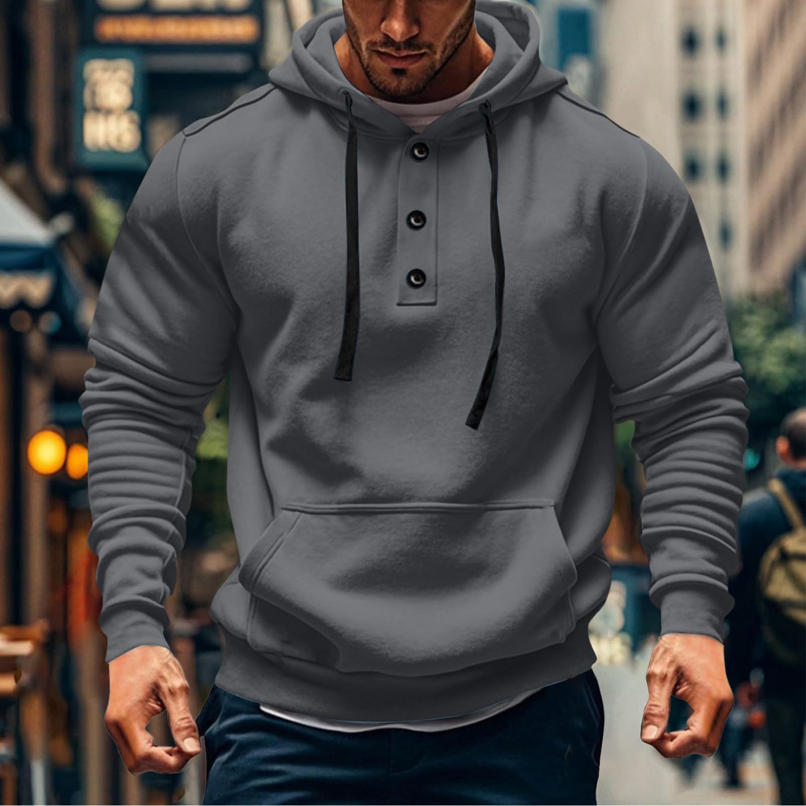 Chaqueta Verano Hombre Suéter De Invierno para Hombre, Abrigo Deportivo con Cremallera A Juego, Sudadera Capucha, Cálido Camisa Larga Manga Moto Protecciones Proteccion UV Ropa Deporte