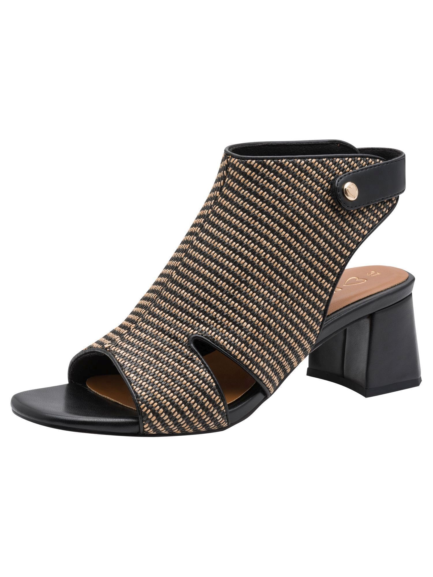 MARCO TOZZI Women Sandal soft Feel Me footbed soft lining Summery, black (BLACK COMB), 4.5 UK