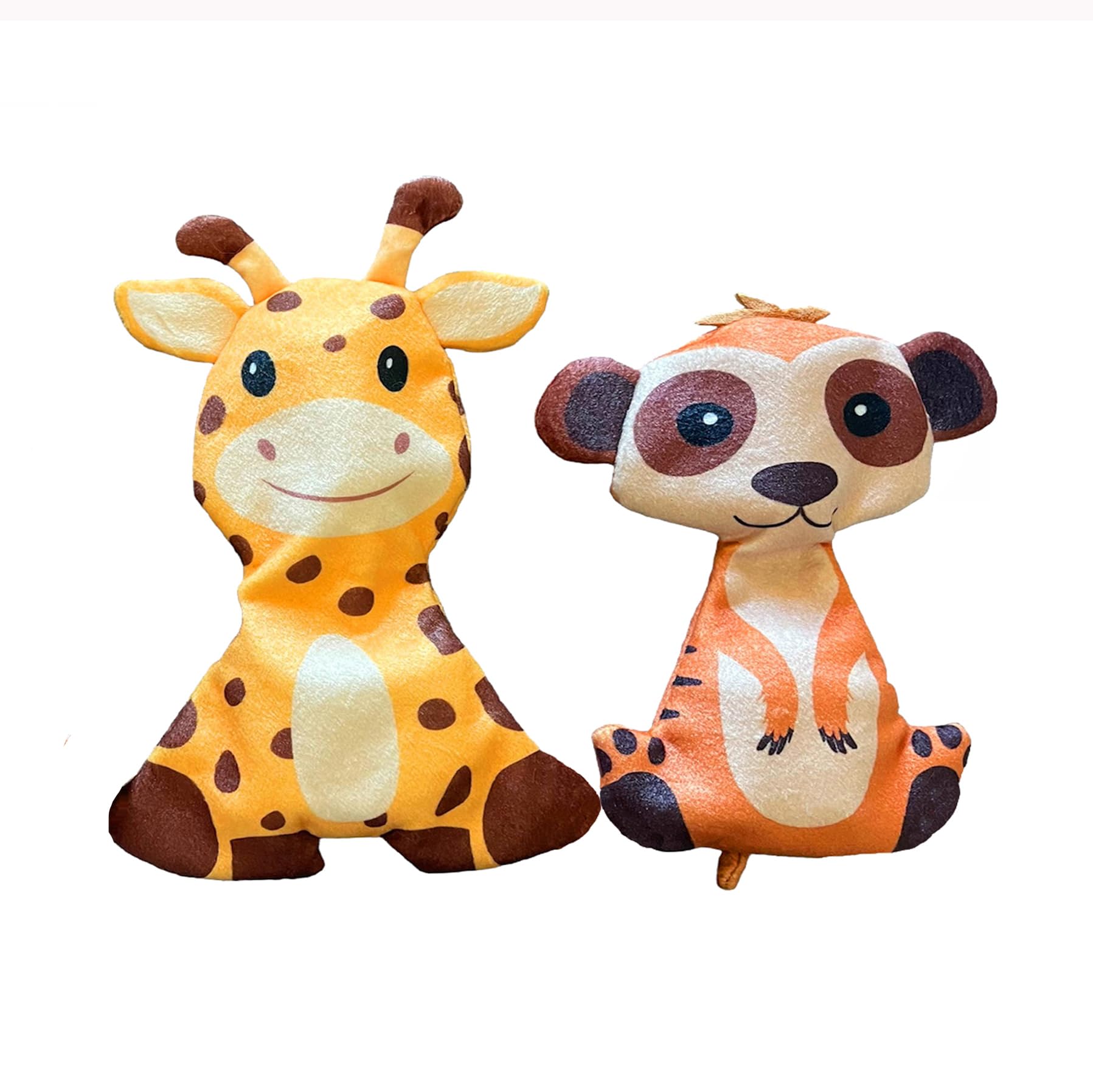 Piggy Poo and Crew Crinkle Fetch Toys Puncture Proof Squeaker Double Layered Double Seams Durable Tug Toys for Dogs Puppies Small Animals (Large,